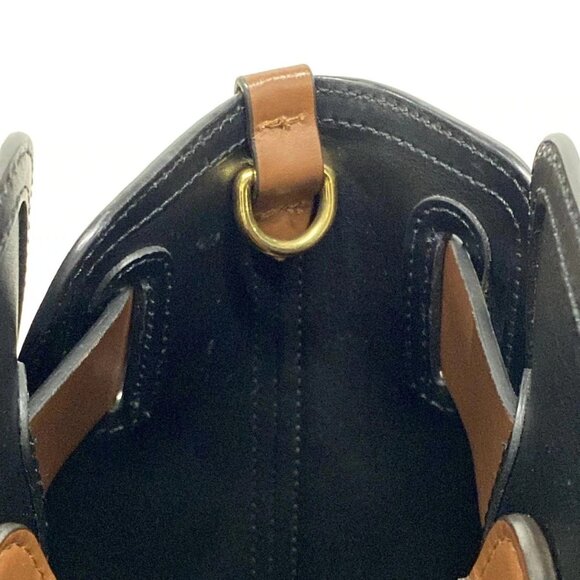 Auth BURBERRY LONDON ENGLAND Canvas Monogram Stripe Belt Tote Beige Dark Brown - Picture 13 of 16